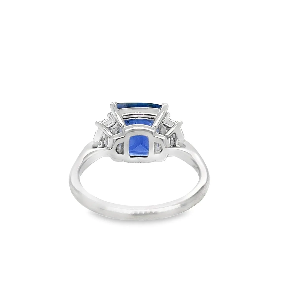 3.75CT Cushion Cut Sapphire Ring