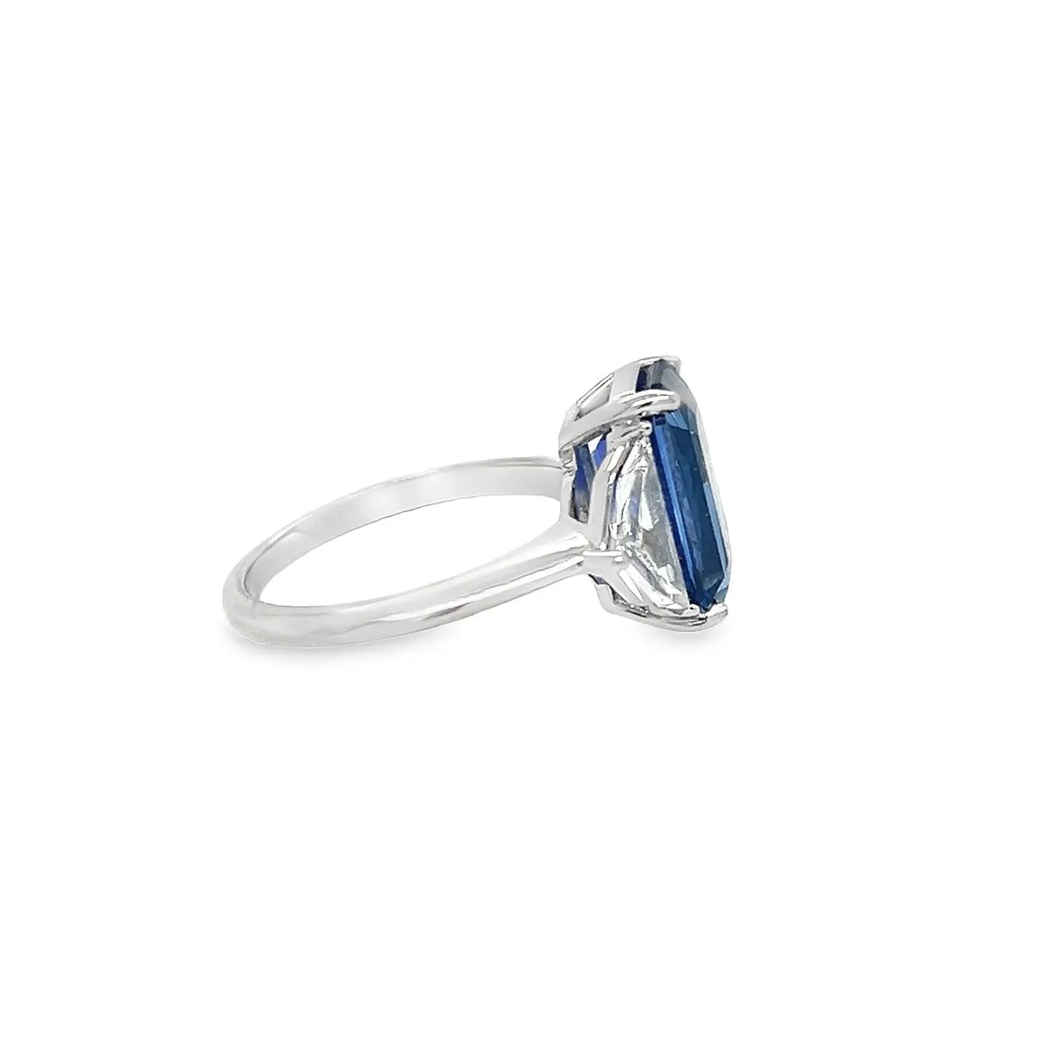 3.75CT Cushion Cut Sapphire Ring