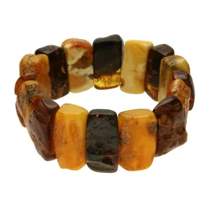 Amber Multi Chunky Elasticated Bracelet