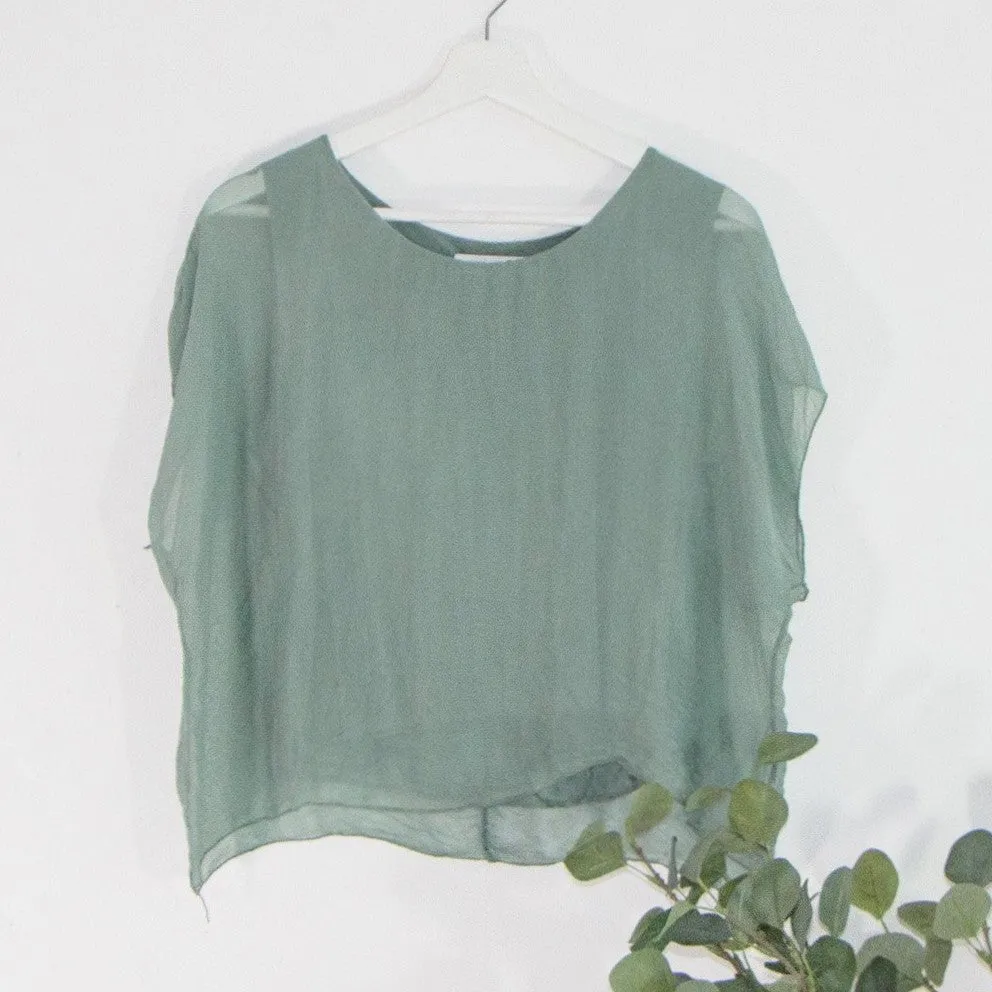 Boxy silk top (S-M)