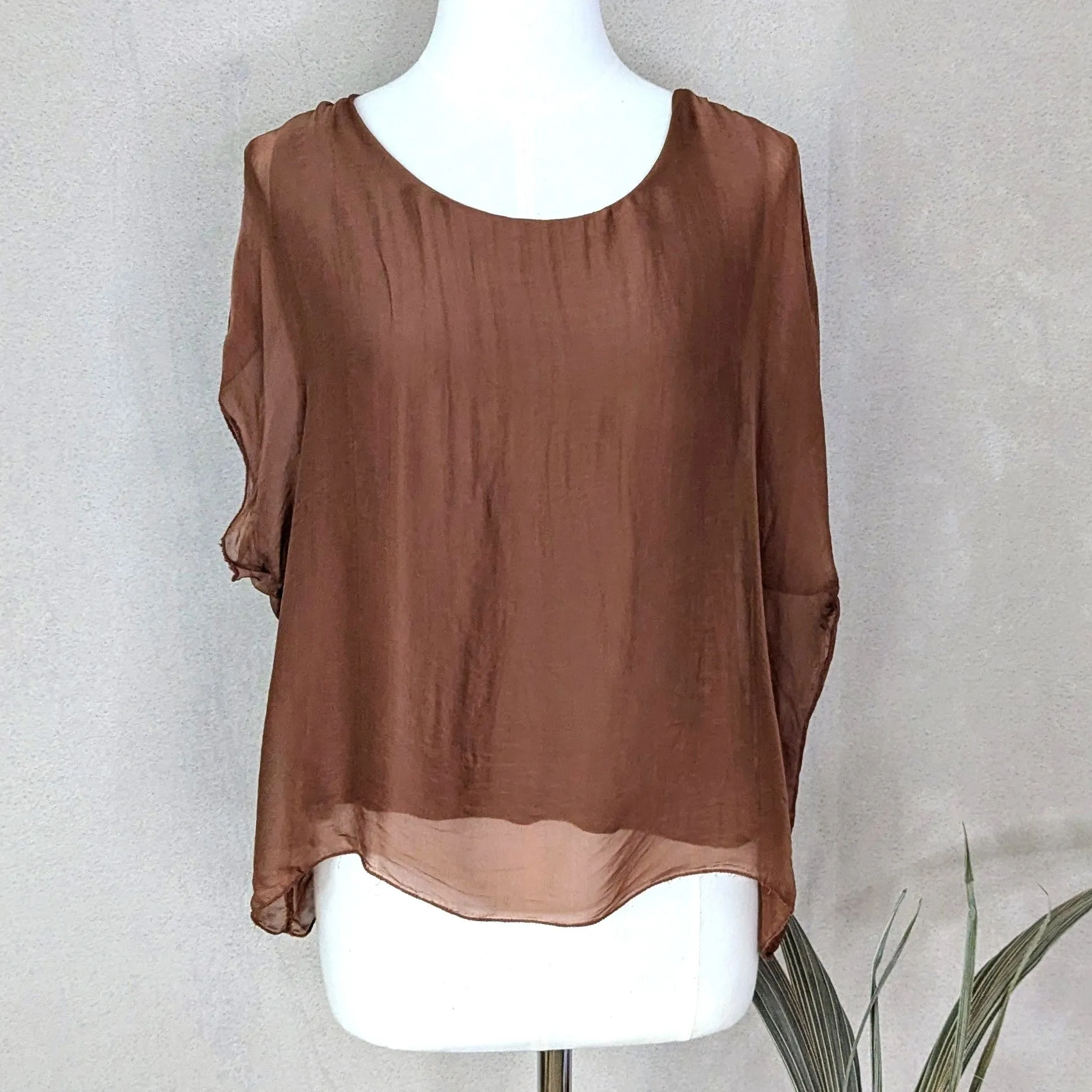 Boxy silk top (S-M)