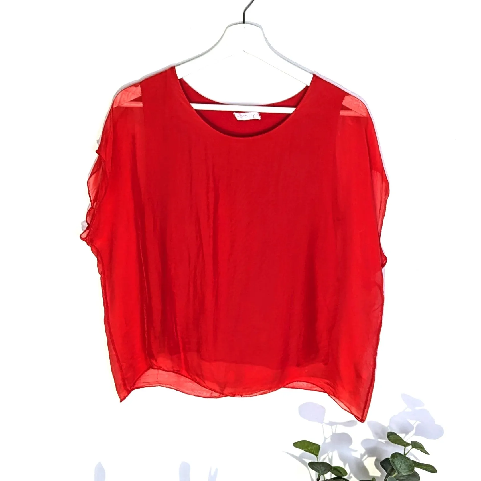 Boxy silk top (S-M)