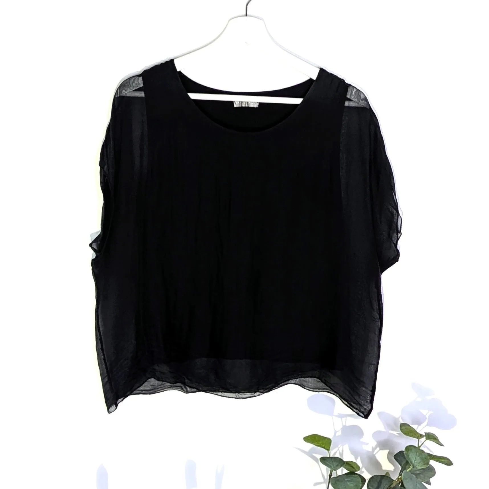 Boxy silk top (S-M)