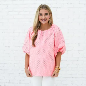 Cami Jacquard Top Coral