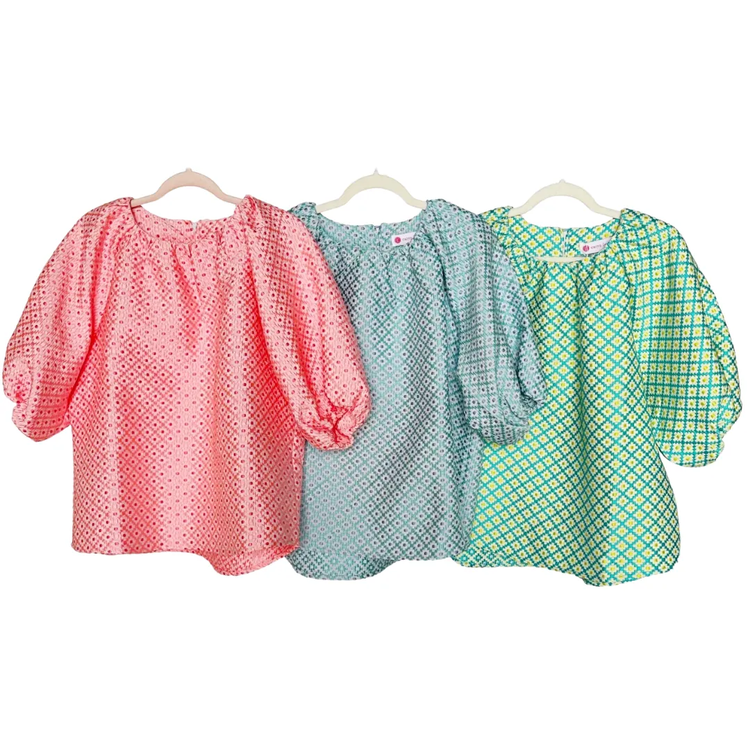 Cami Jacquard Top Coral