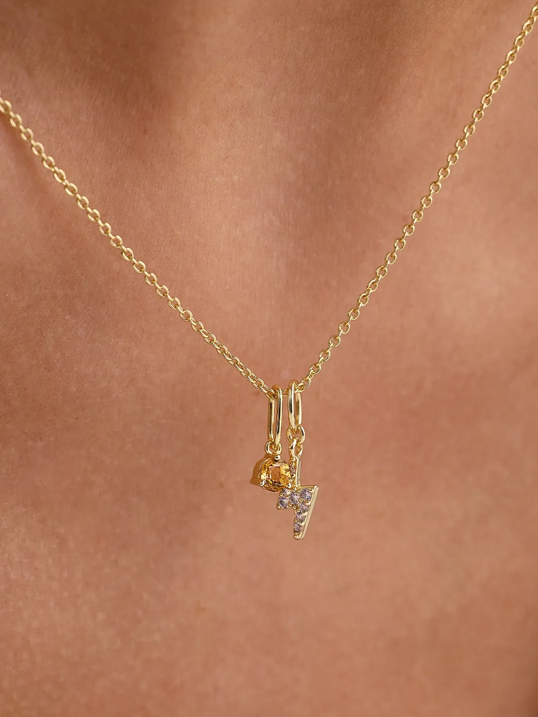 Citrine Necklace Charm