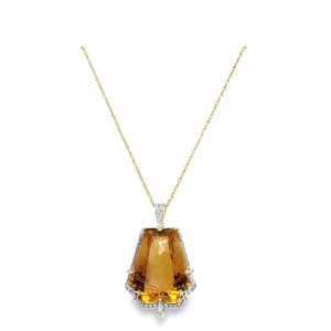 Citrine Pendant Necklace