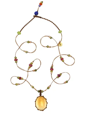 Citrine - Short Tibetan Necklace