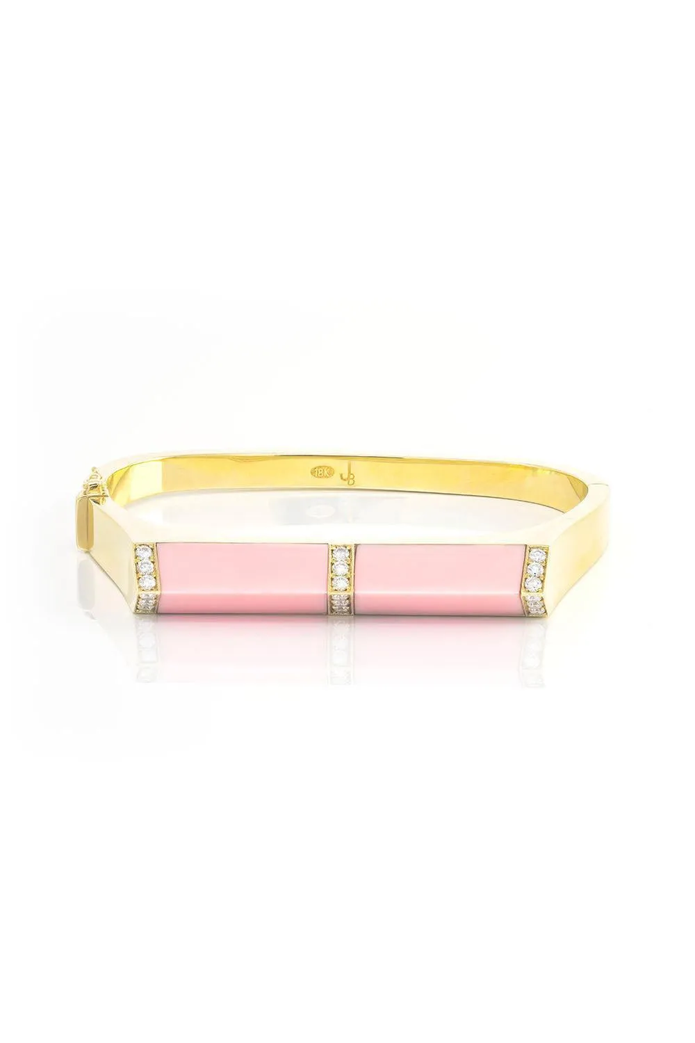 Coral Diamond Pyramid Bangle