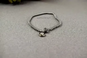 Custom Stainless Steel Beaded Bullet Bracelet, 9mm, 223, 380, 40 Cal, 38 Spl, 357 Mag