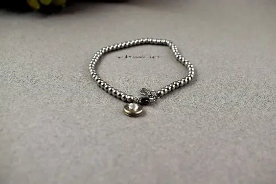 Custom Stainless Steel Beaded Bullet Bracelet, 9mm, 223, 380, 40 Cal, 38 Spl, 357 Mag