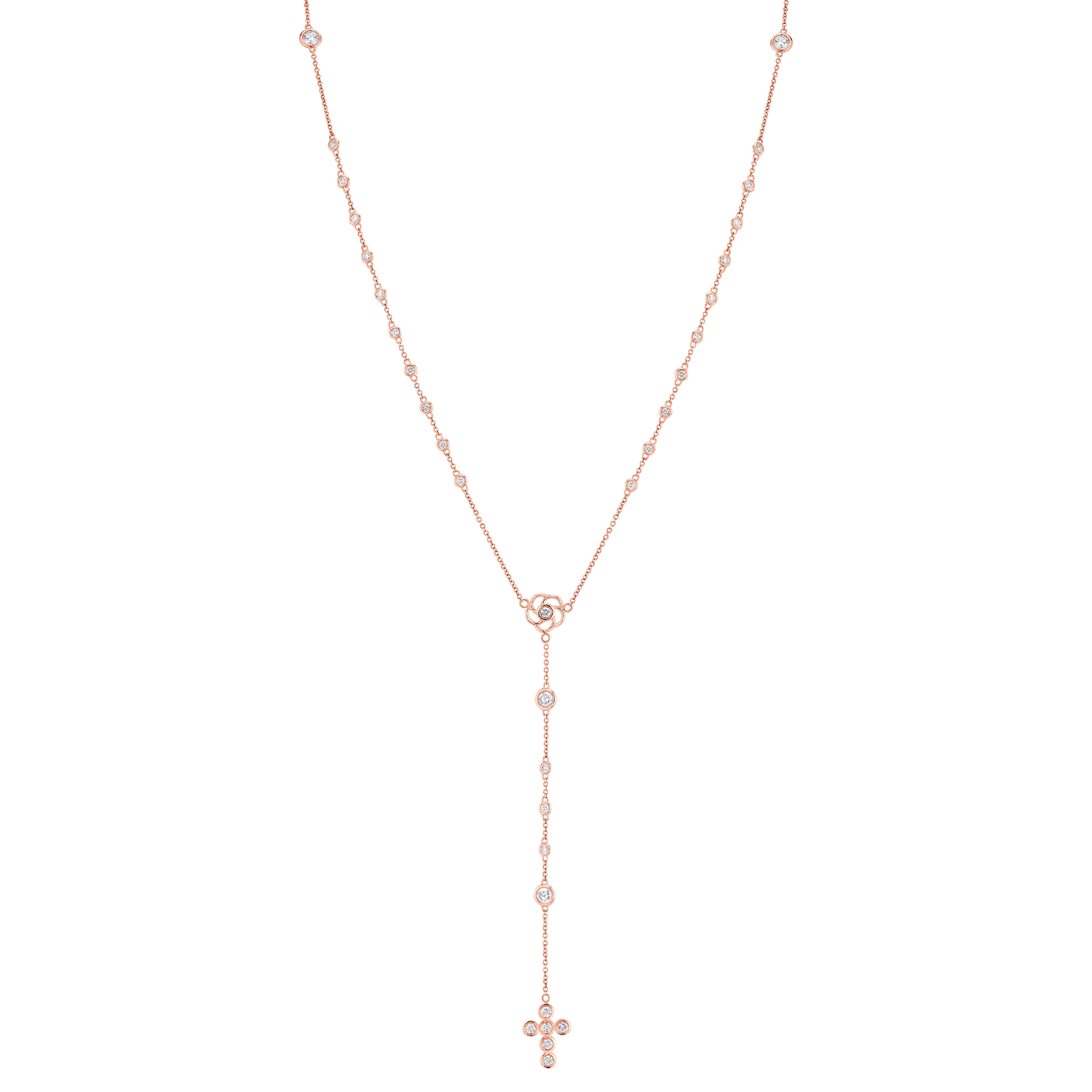 Diamond Rosary Necklace