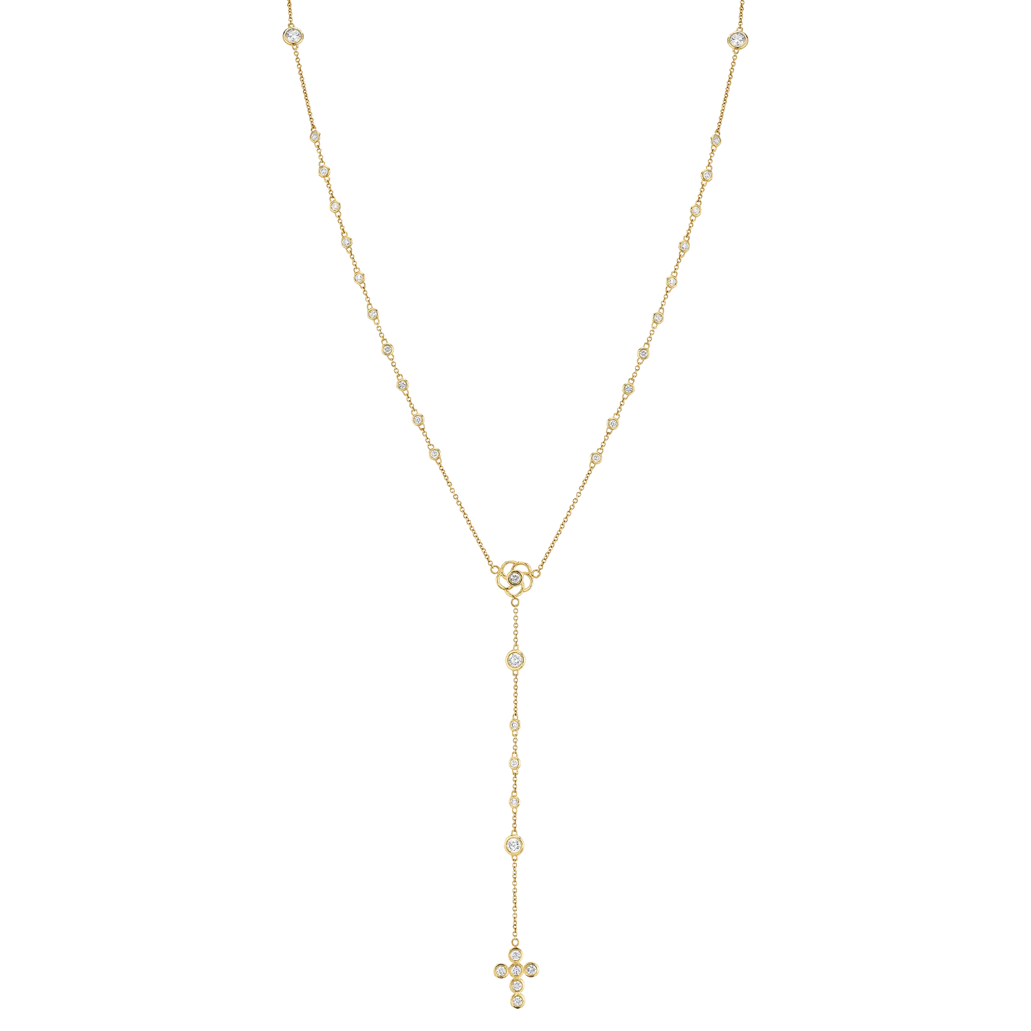 Diamond Rosary Necklace