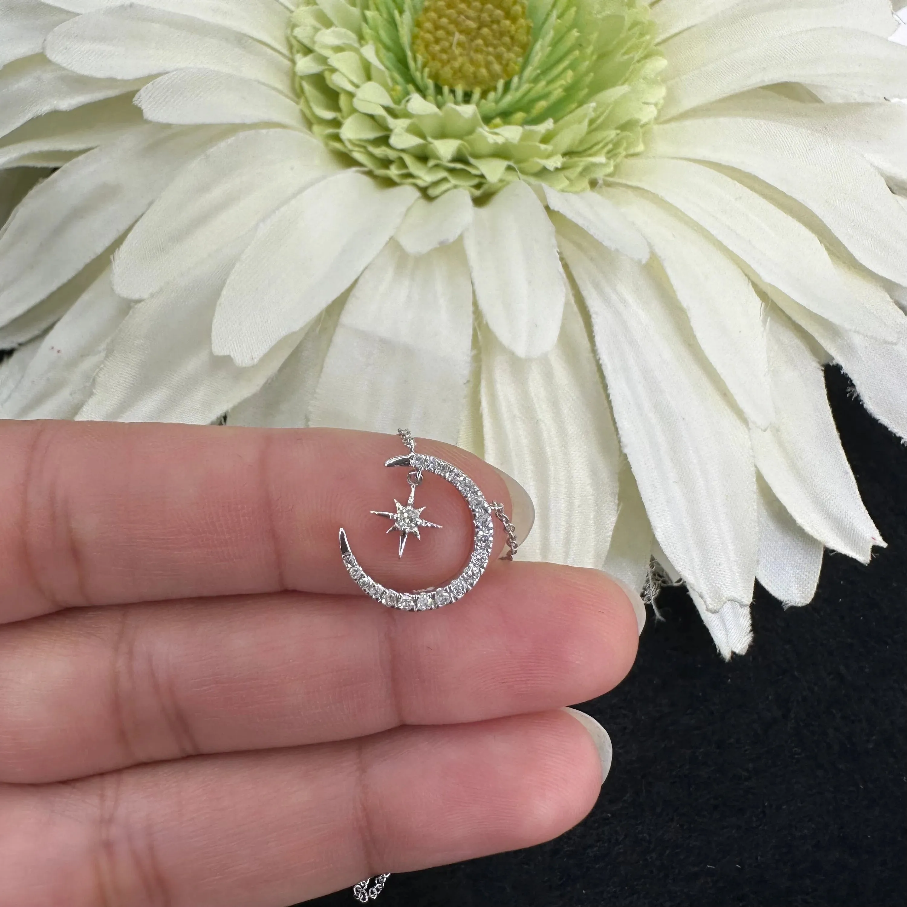 Diamond Star Moon Necklace