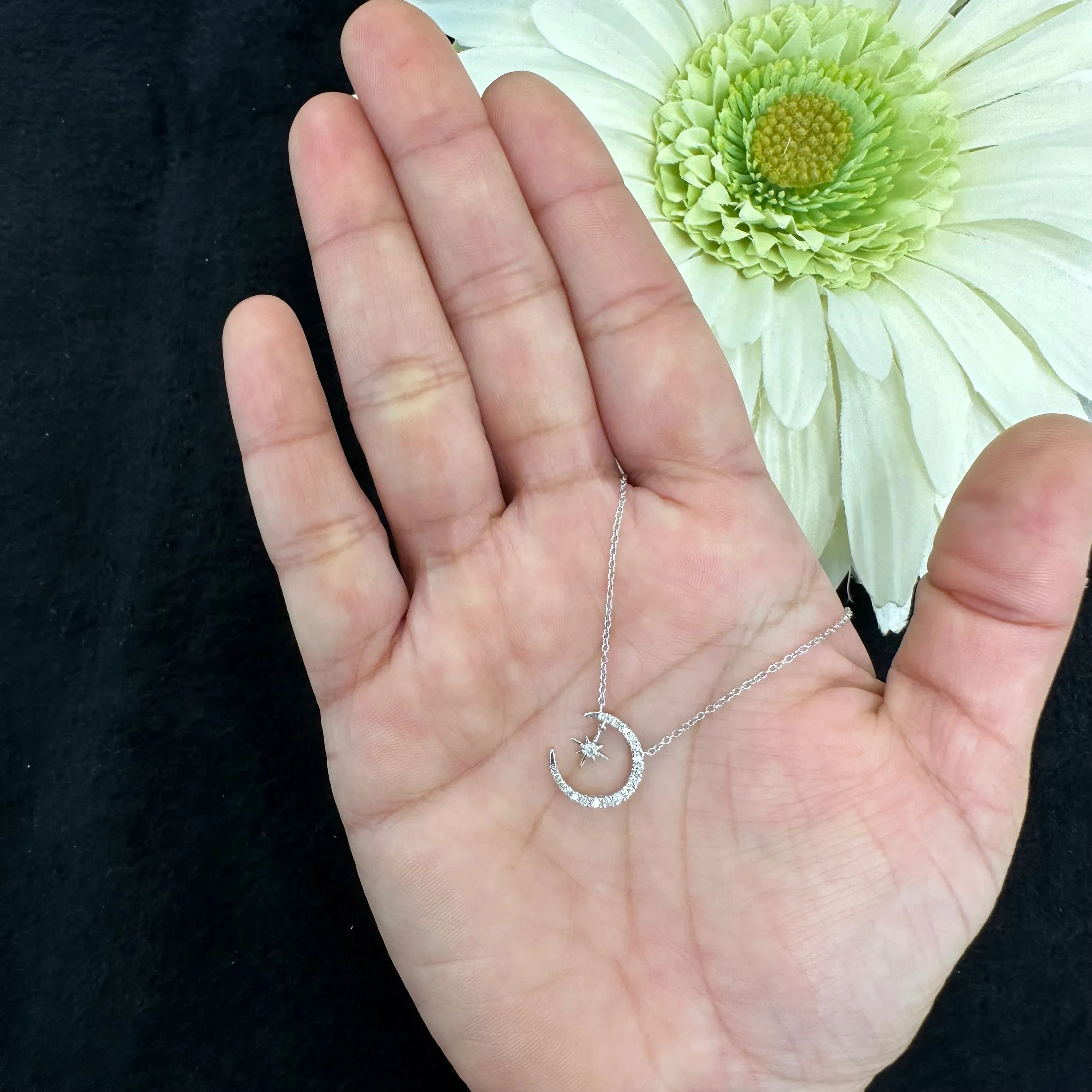 Diamond Star Moon Necklace