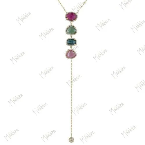 Diamond Tourmaline Necklace