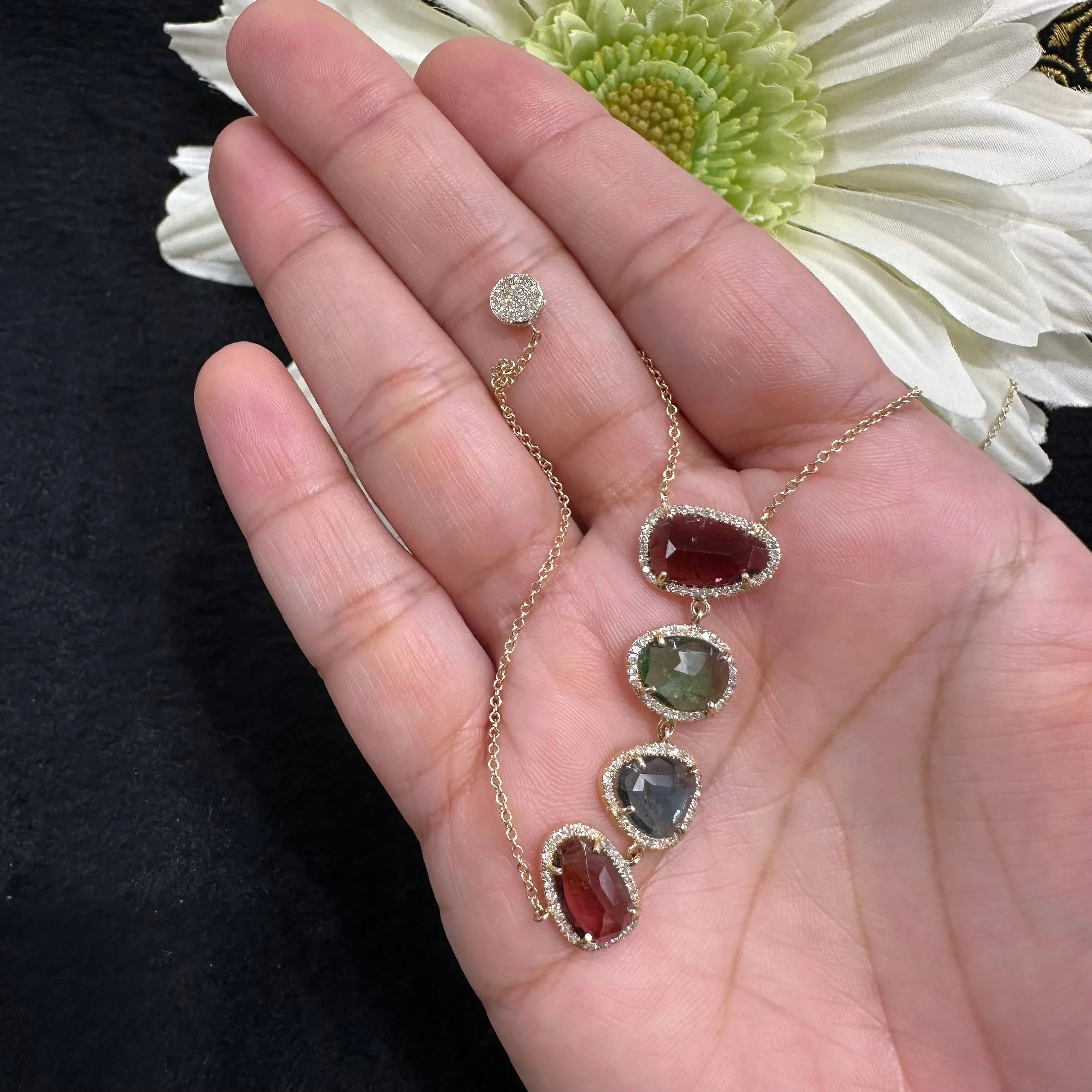 Diamond Tourmaline Necklace