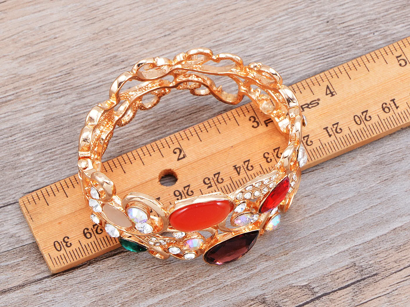 Gems And Encrusted Feminine Chic Bangle