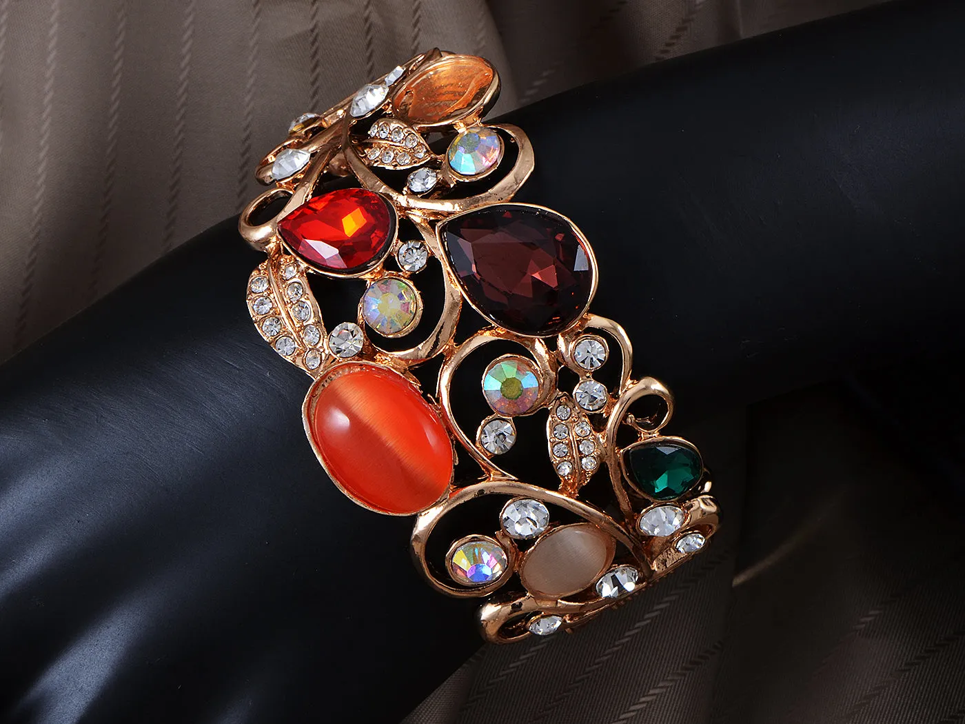 Gems And Encrusted Feminine Chic Bangle