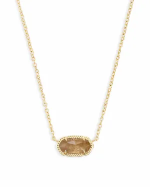 Kendra Scott Elisa Short Pendant Necklace in Gold Orange Citrine Quartz