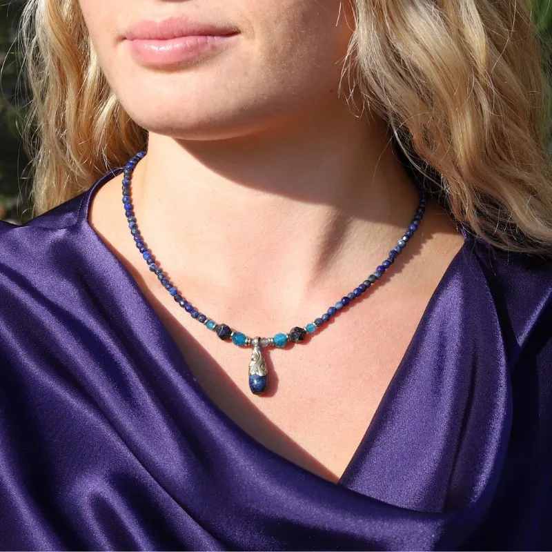 Lapis Lazuli and Apatite Necklace