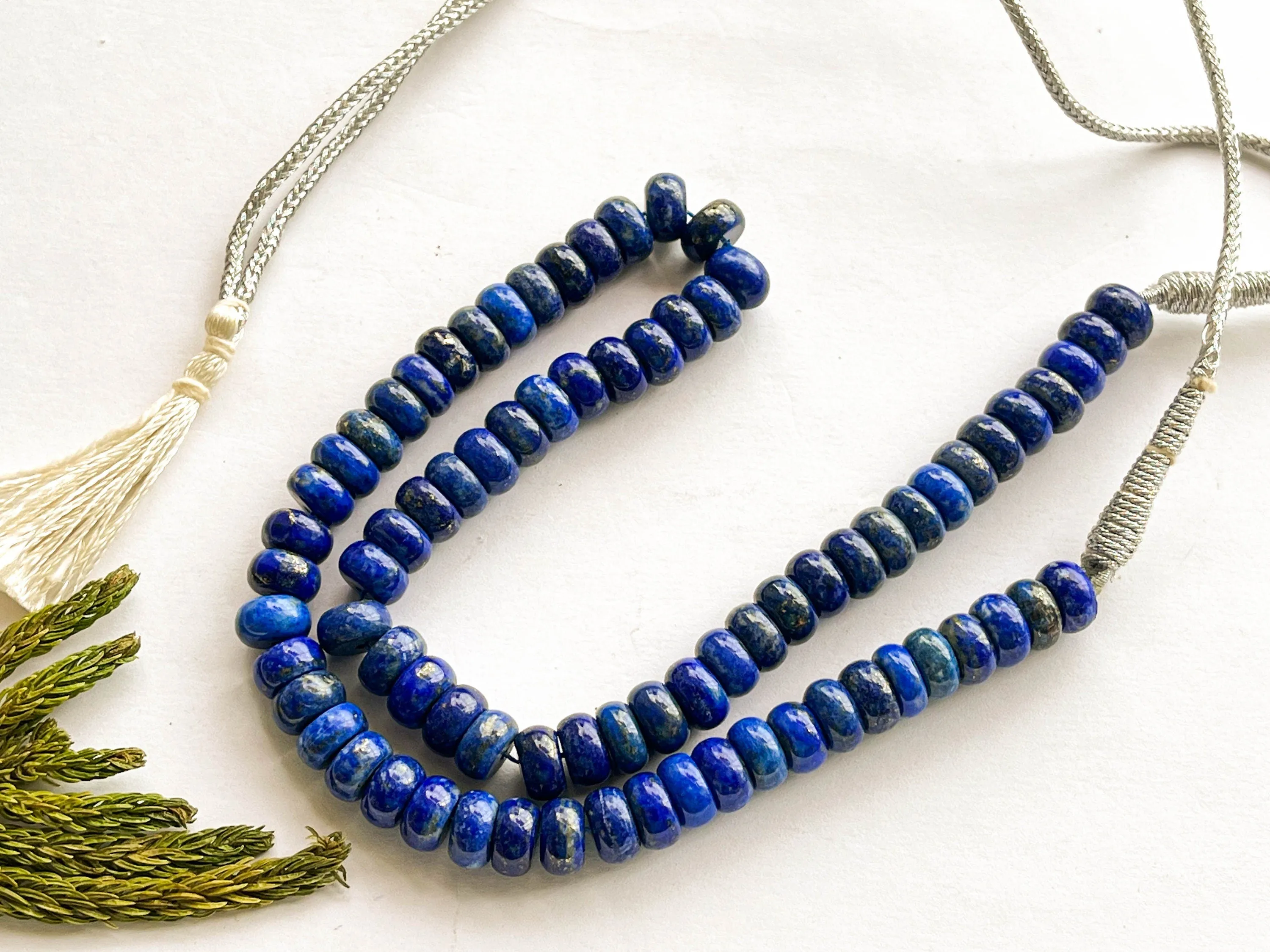 Lapis Lazuli Gemstone Rondelle Shape Beads