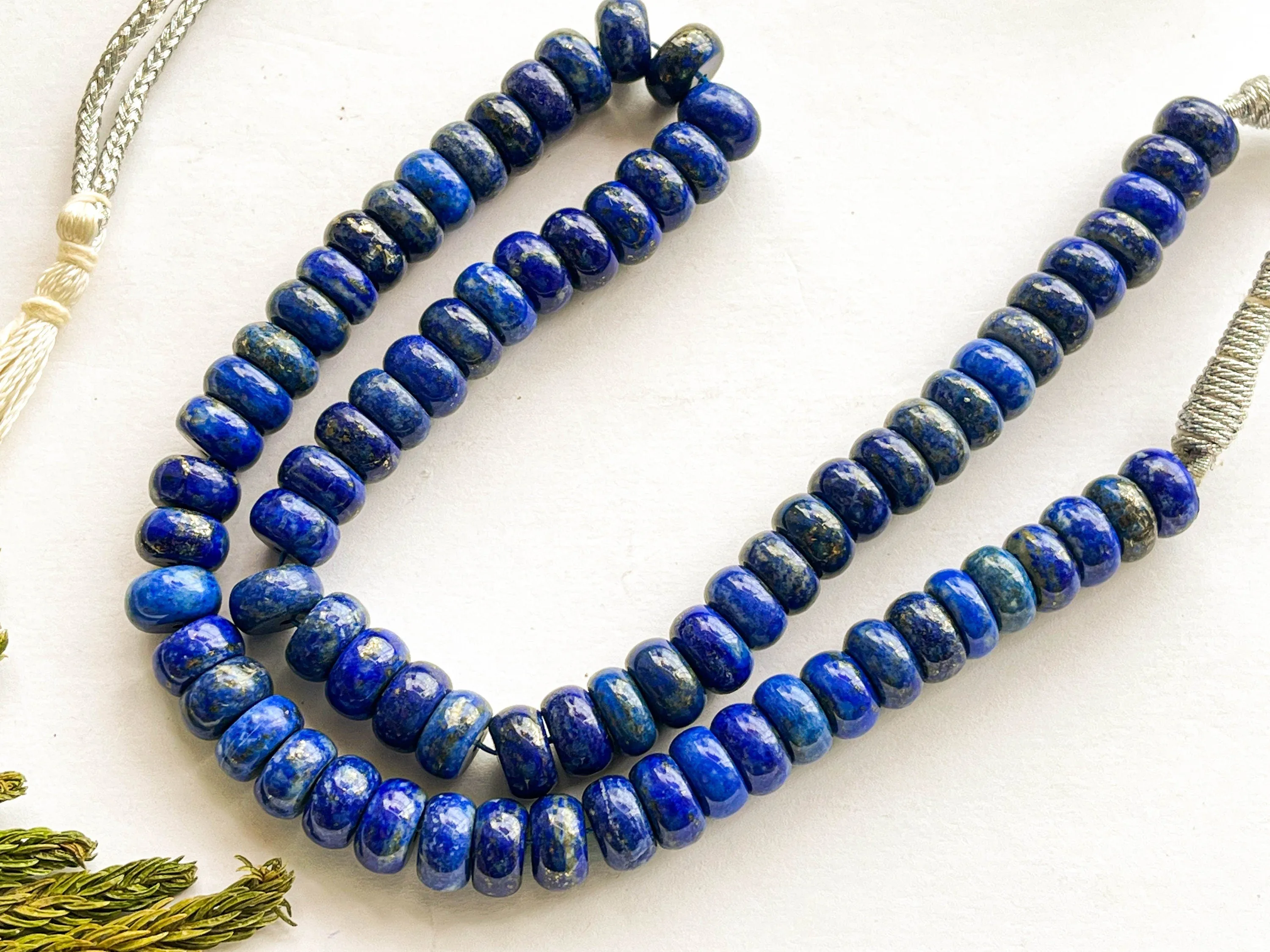 Lapis Lazuli Gemstone Rondelle Shape Beads