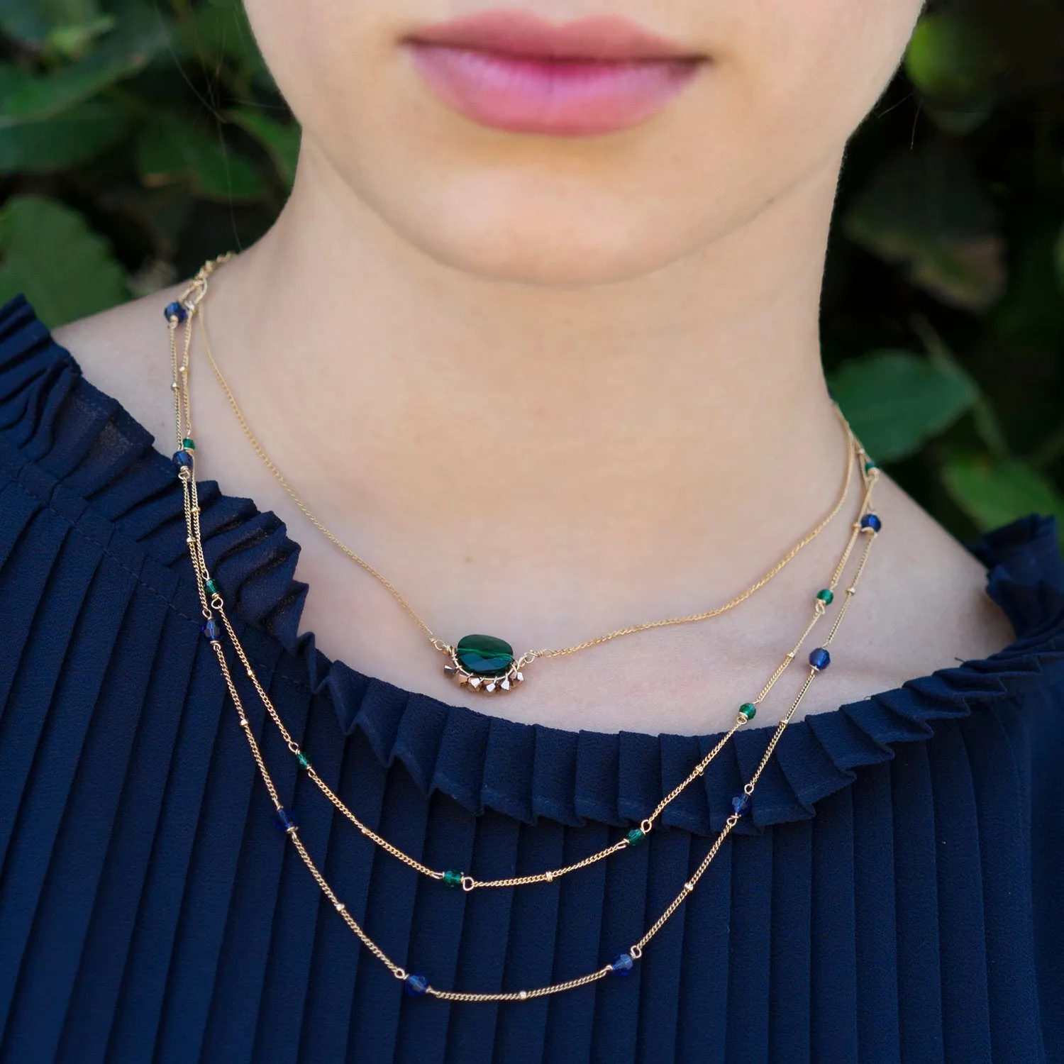 LAPIS LAZULI SATELLITE NECKLACE