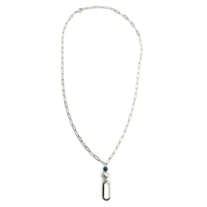 Linked Gemstone Pendant Necklace
