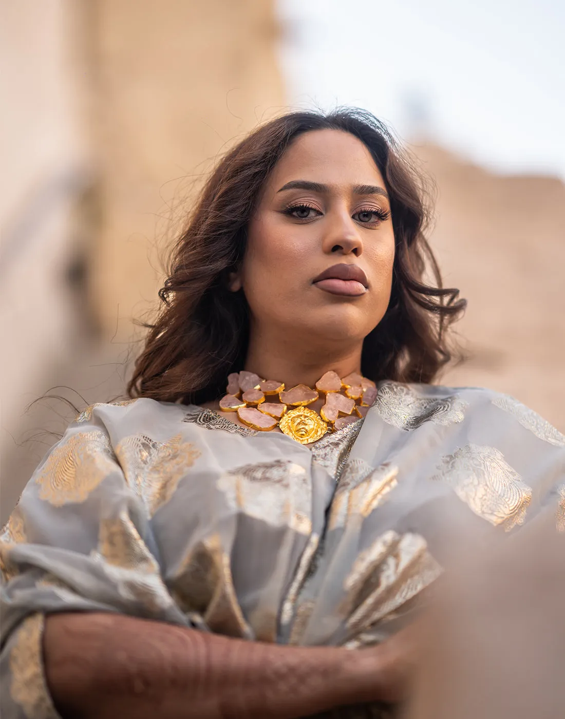 Lion & Rose Statement Necklace