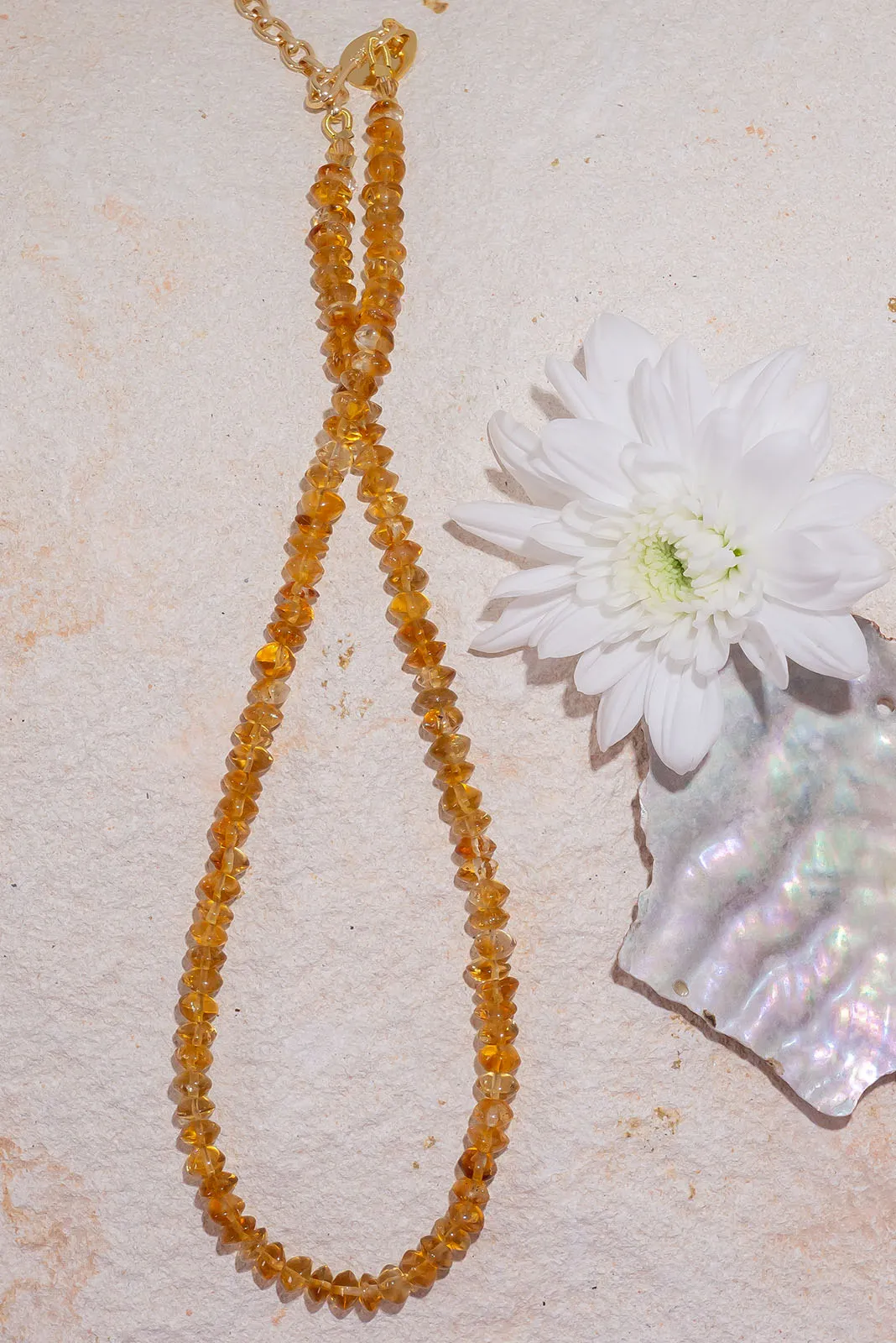 Necklace Gemstone Citrine Sunshine