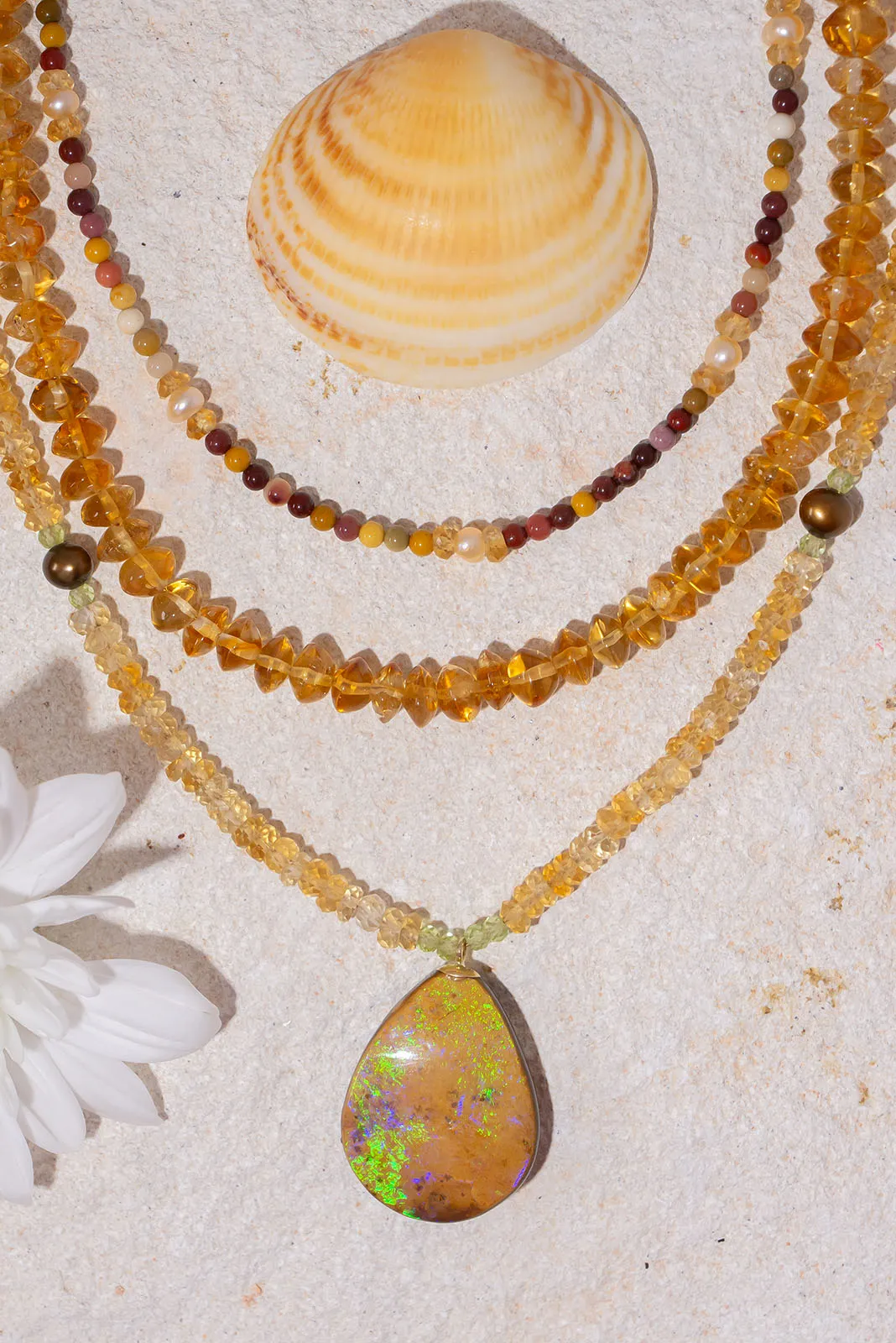 Necklace Gemstone Citrine Sunshine