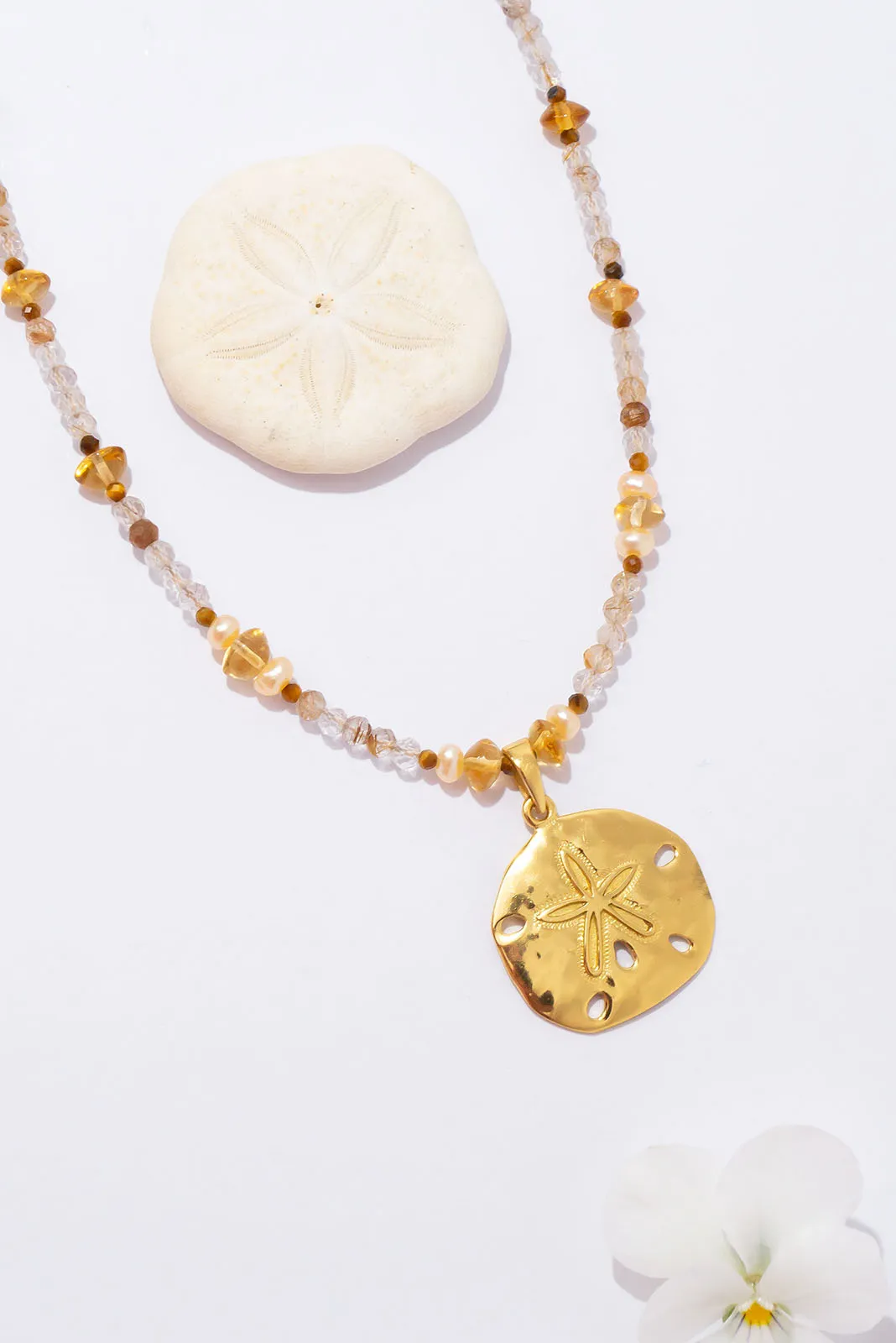 Necklace Gemstone Golden Sands