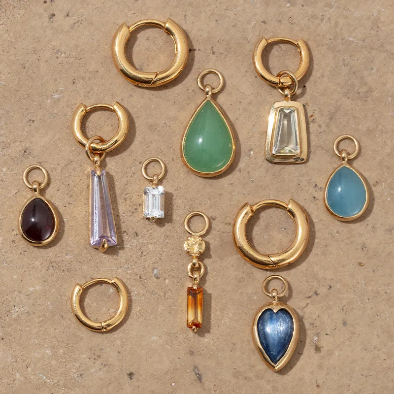Ombre Charm, Citrine, Gold