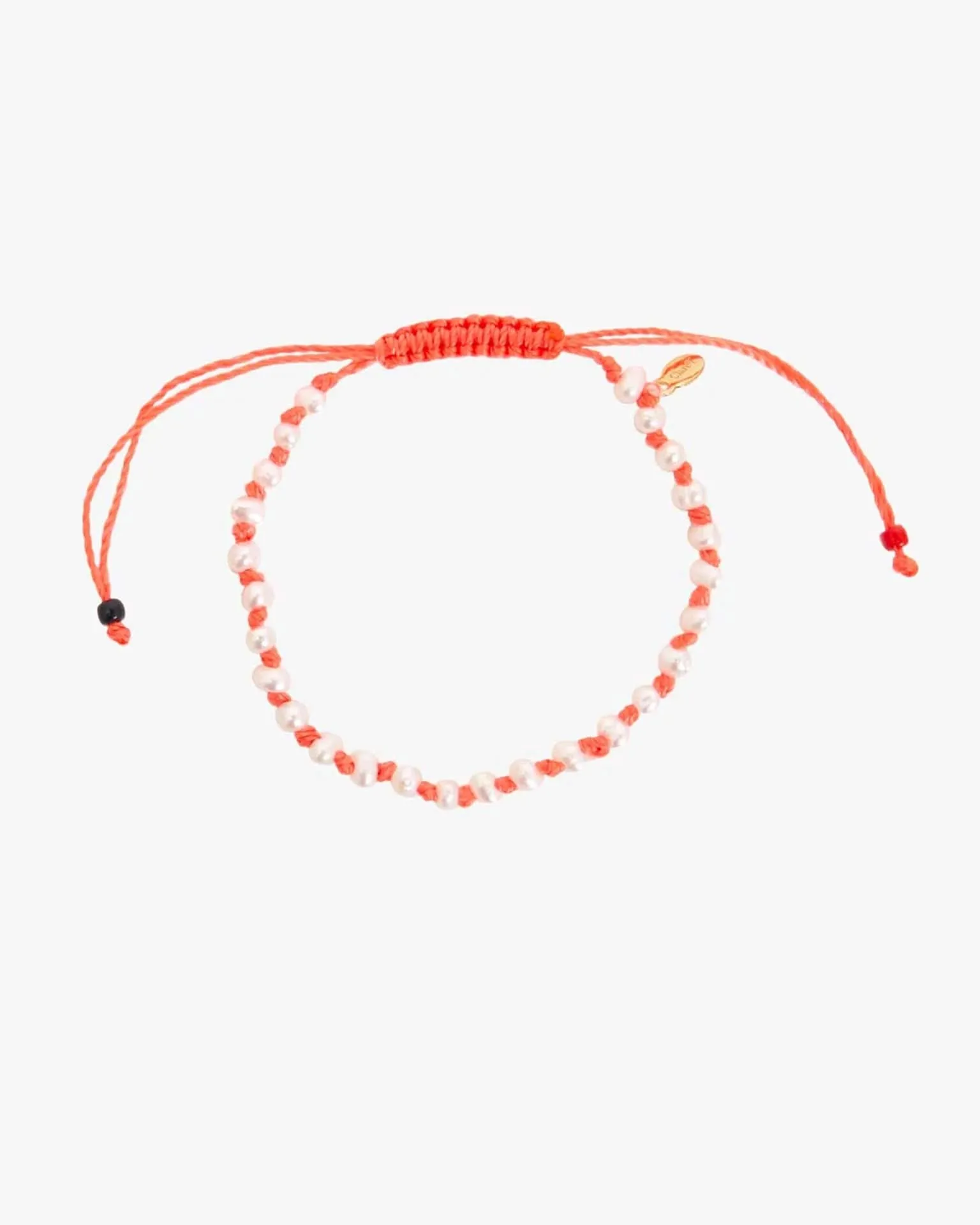 Petit Pearl Beaded Bracelet in Cream/Coral