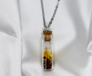 "Joy   Confidence" Long Vial Necklace