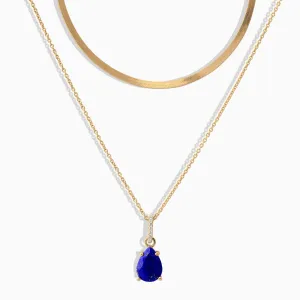 Serena Necklace & Luxe Nova Chain - September Birthstone