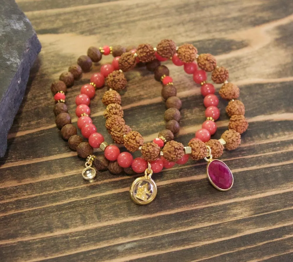 Shakta Coral Bracelet Stack