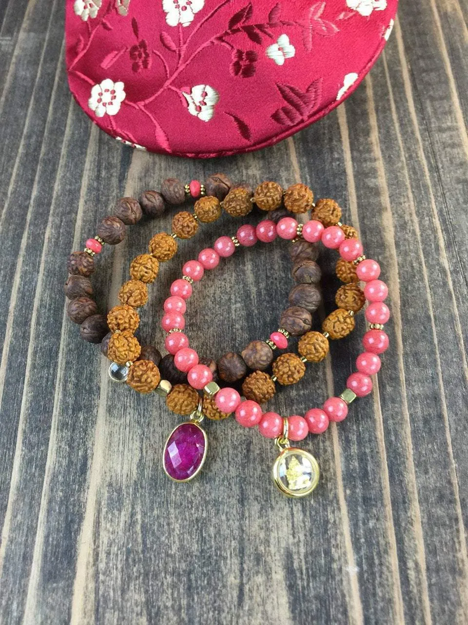 Shakta Coral Bracelet Stack