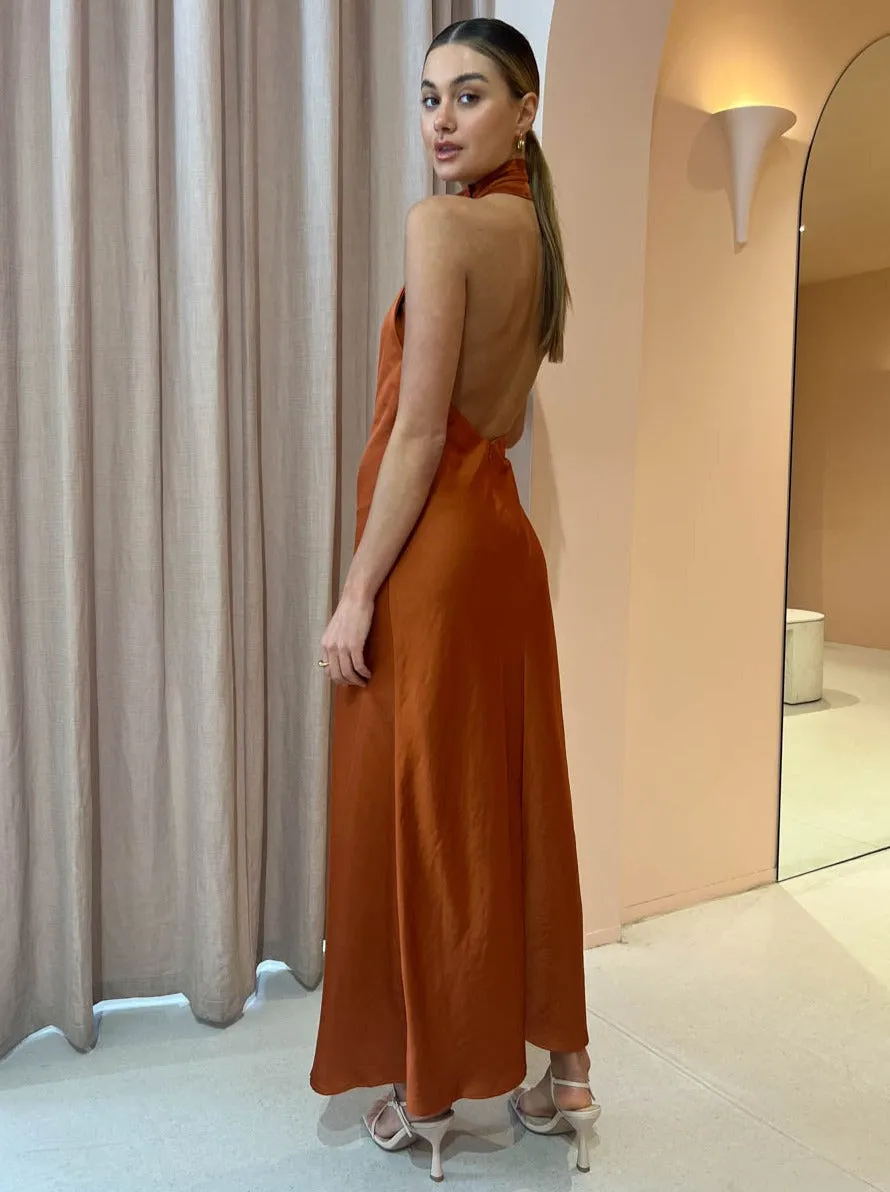 Significant Other Darcy Backless Dress in Clay