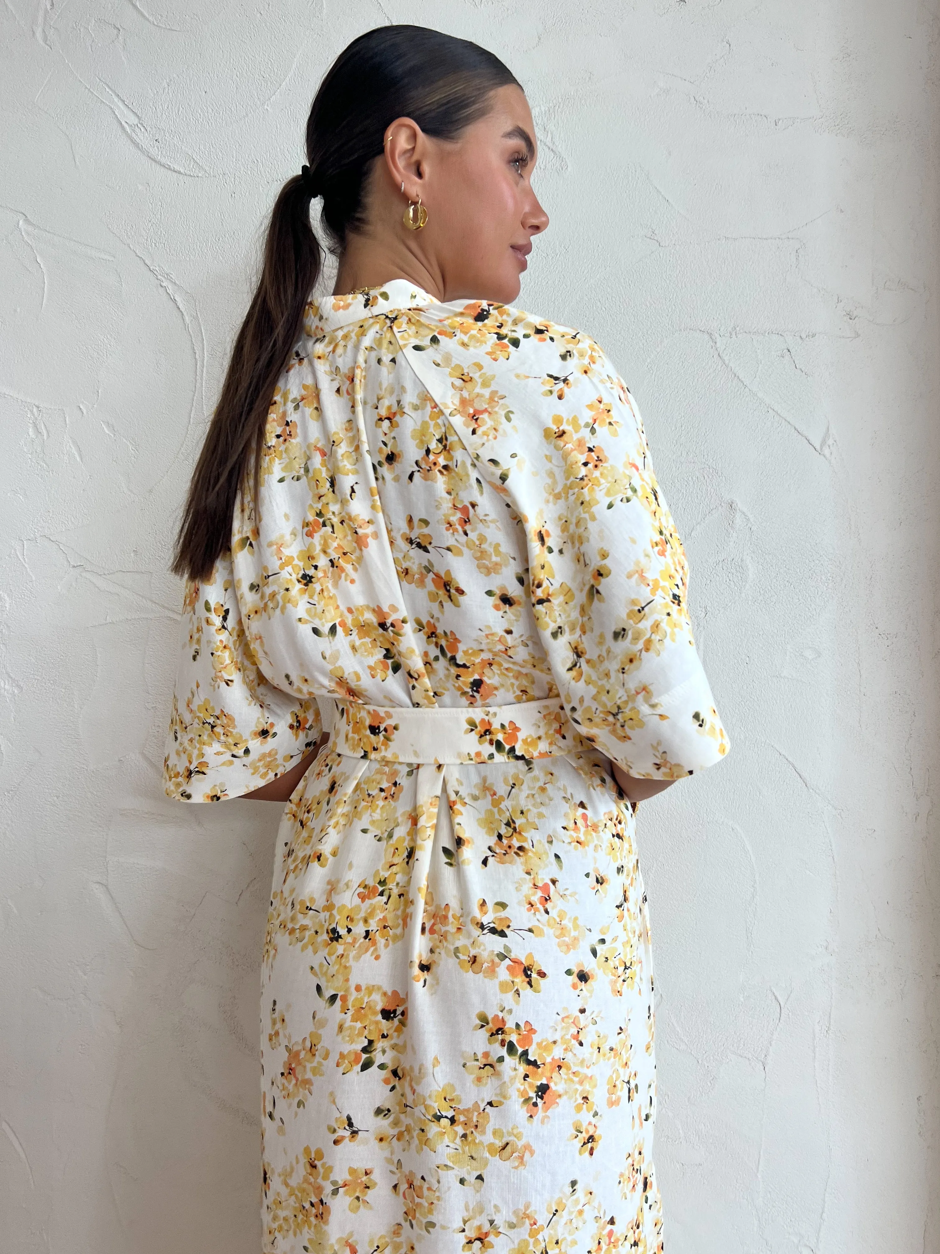Significant Other Maia Midi Dress in Golden Blossom
