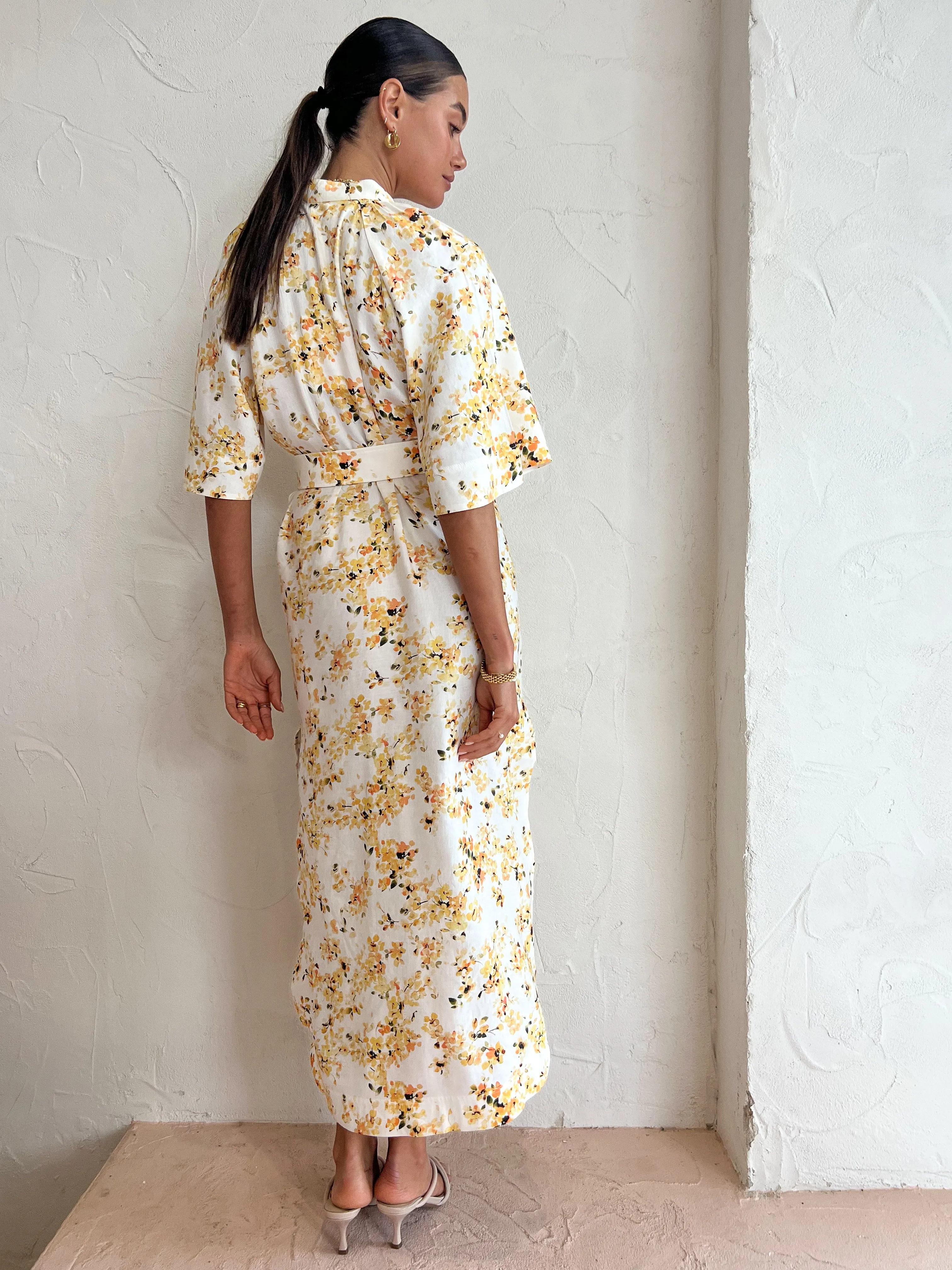Significant Other Maia Midi Dress in Golden Blossom