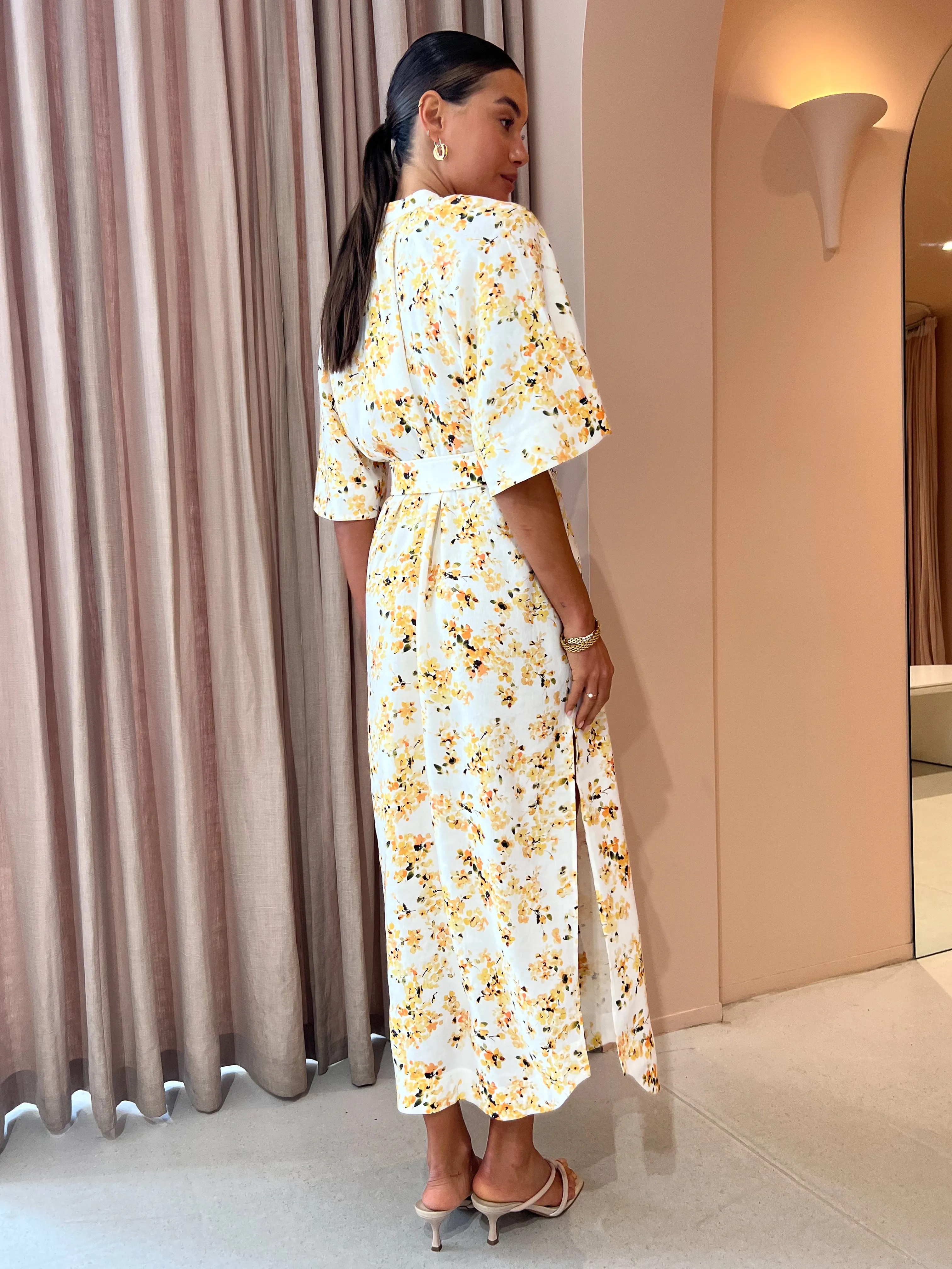 Significant Other Maia Midi Dress in Golden Blossom