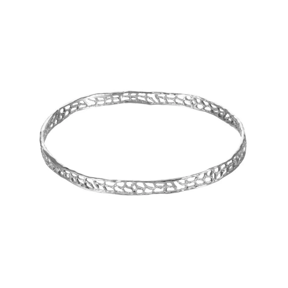 Thin Coral Bangle Bracelet