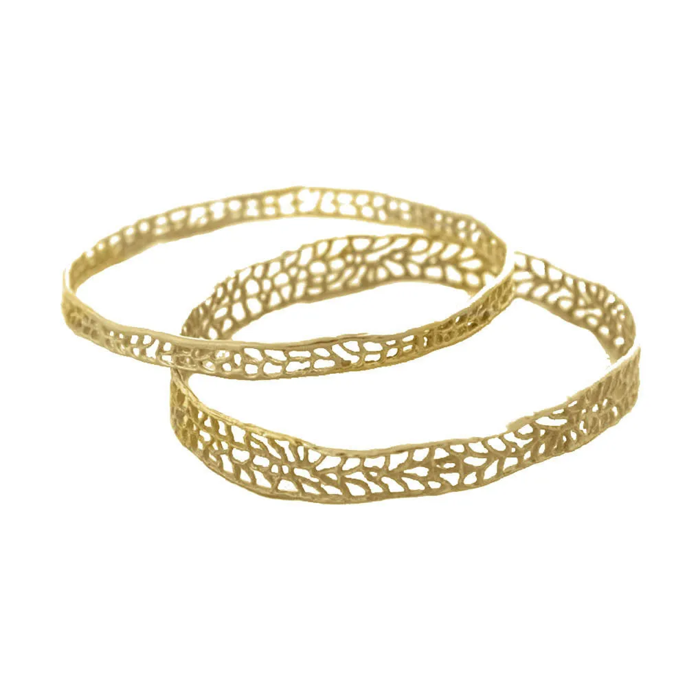 Thin Coral Bangle Bracelet