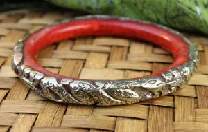 Tibetan Copal Bracelet With Snakes